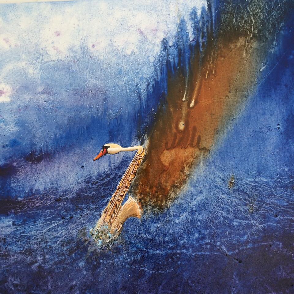 Eric-03 Blue Rhapsody of Swan Lake (oil on canvas, 36x36.jpg