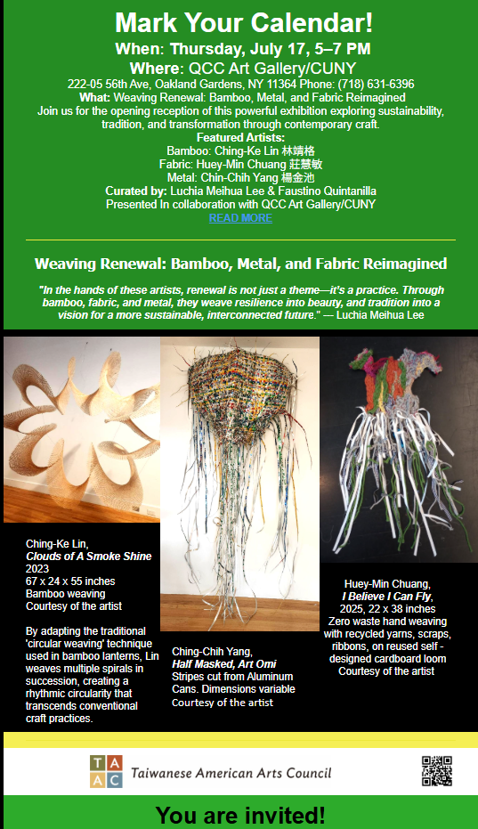 Weaving Renewal: Bamboo, Metal, and Fabric Reimagined at QCC/CUNY
