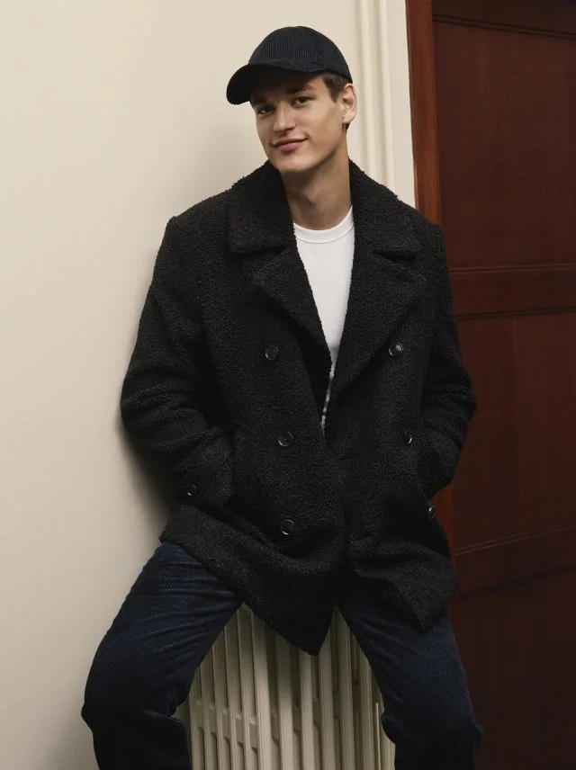 h&m peacoat mens