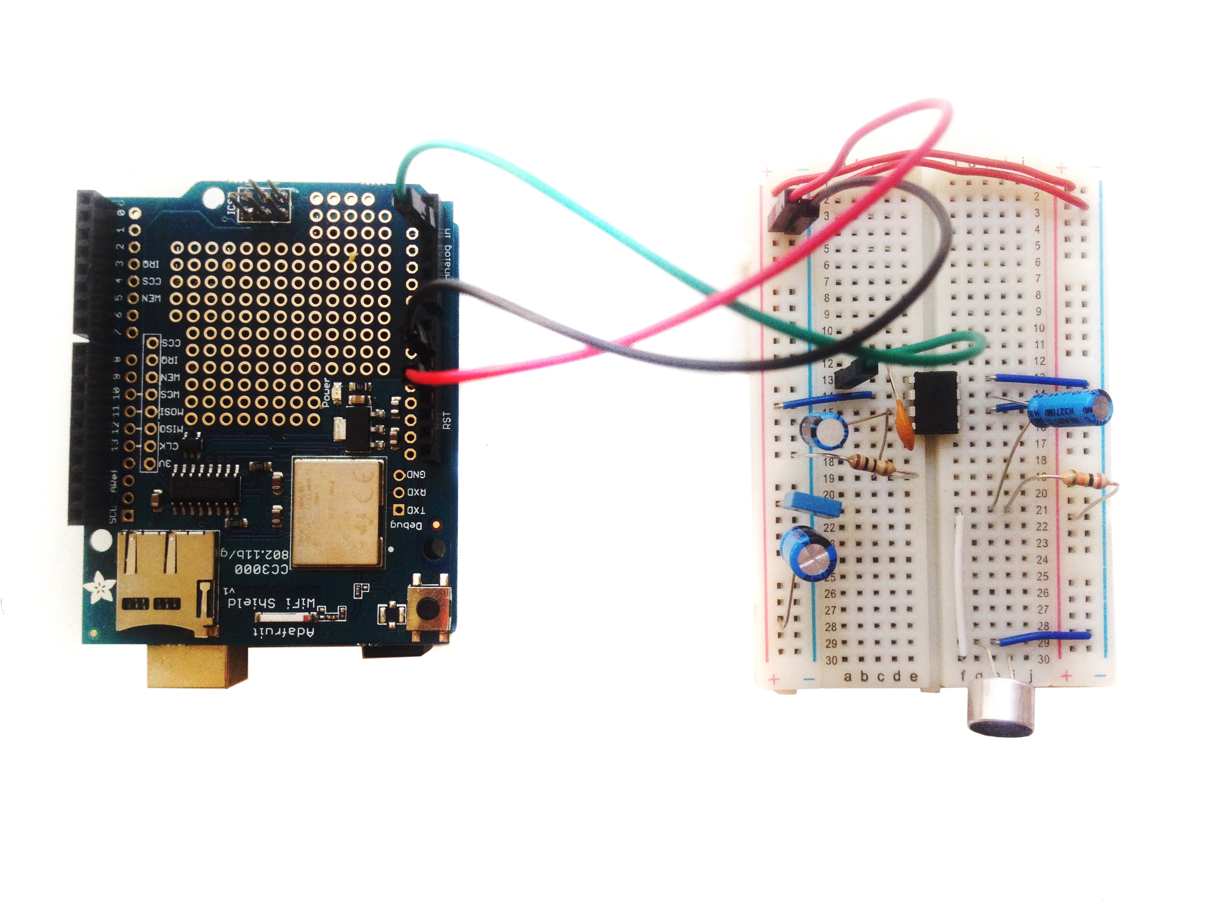 Uno, CC3000, and Microphone Circuit