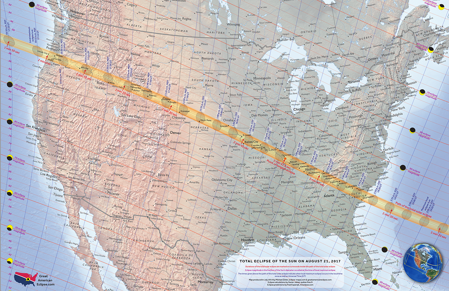 National Maps Total Solar Eclipse Of April 8 2024