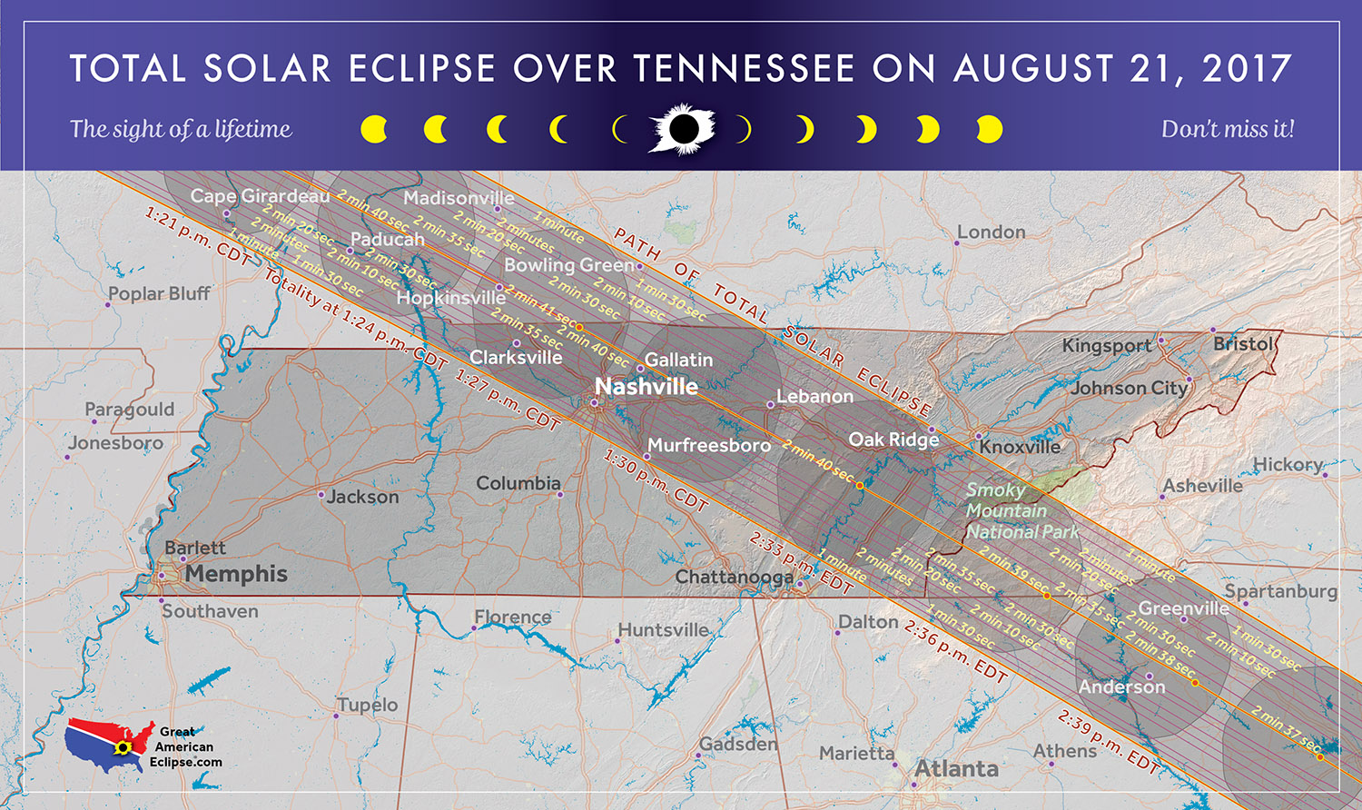2020 Solar Eclipse Map Tennessee Tennessee eclipse — Total solar eclipse of April 8, 2024