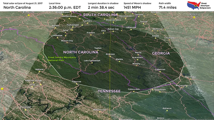 2020 solar eclipse map north carolina North Carolina Eclipse Total Solar Eclipse Of April 8 2024 2020 solar eclipse map north carolina