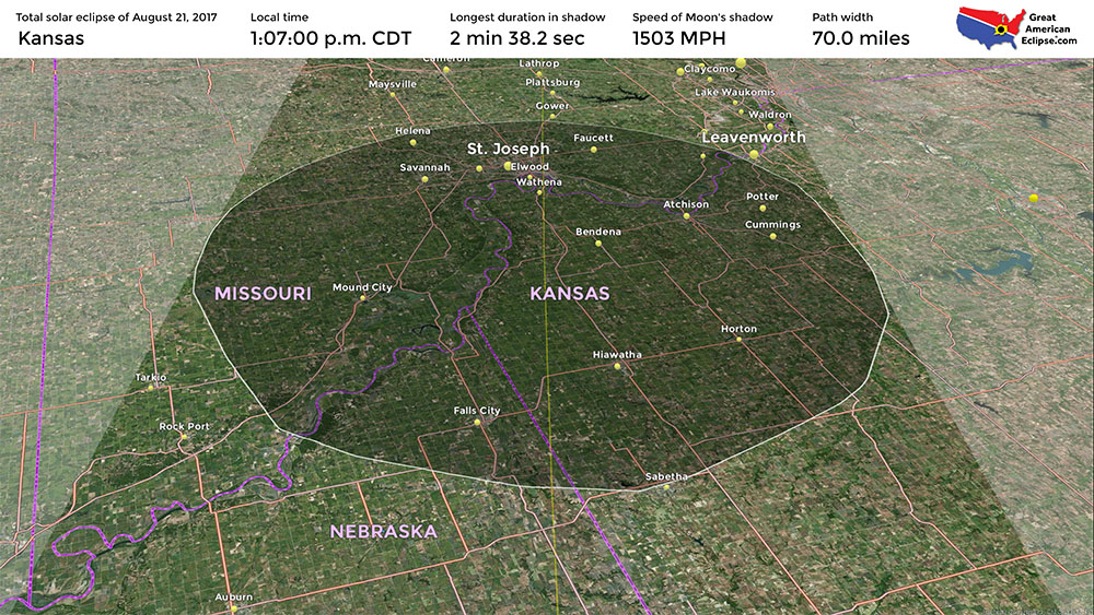 Eclipse Map Kansas City Kansas eclipse — Total solar eclipse of April 8, 2024