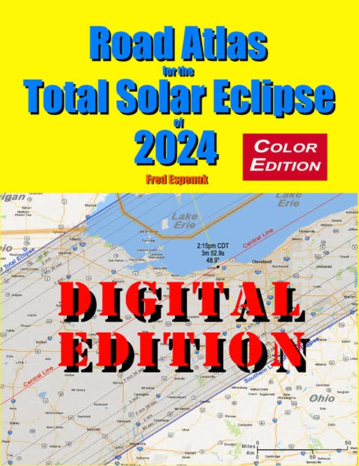 Digital Version 2024 Road Atlas — Total solar eclipse of April 8, 2024
