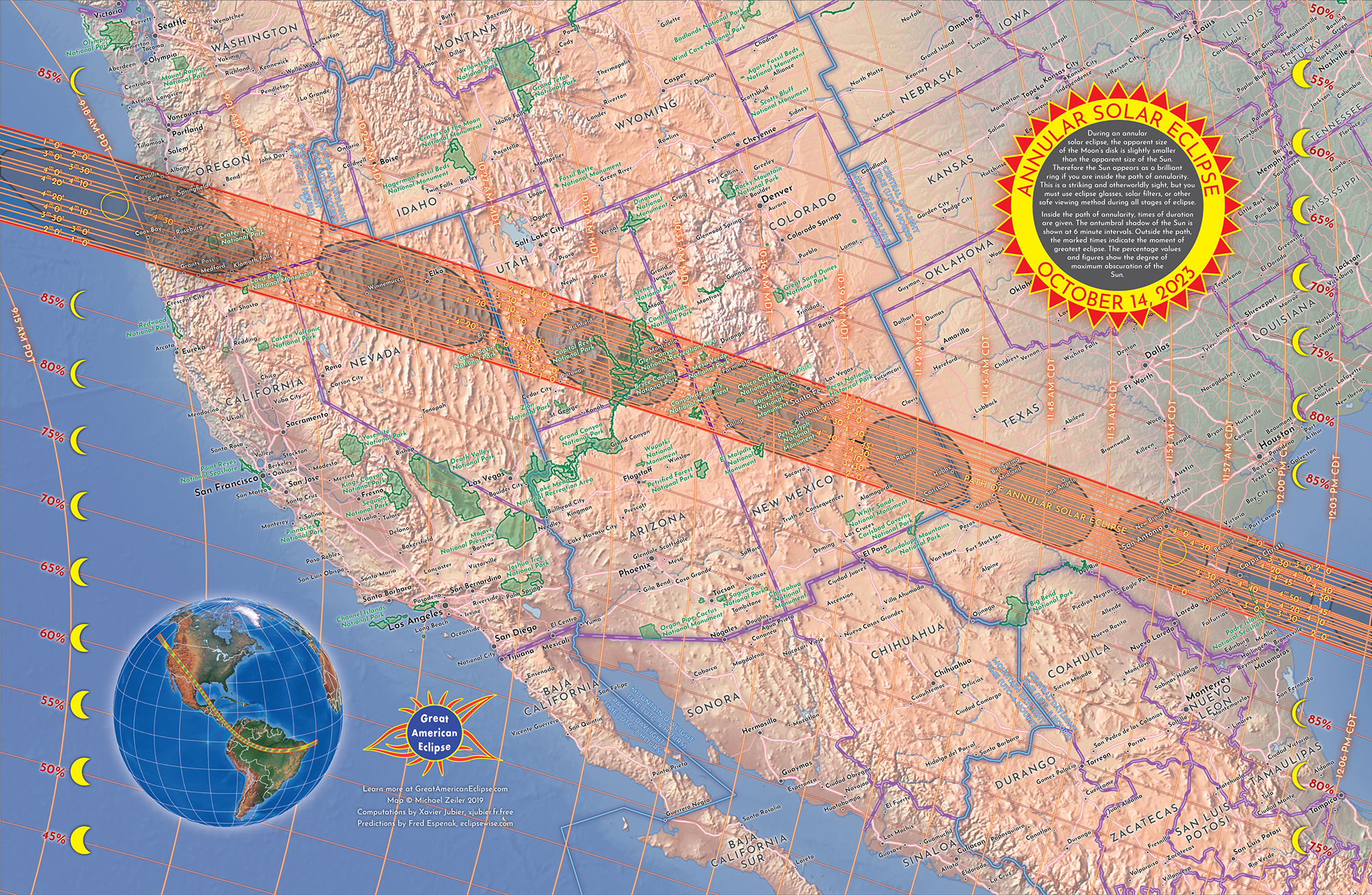 Annular Solar Eclipse October 14 2023 Total Solar Eclipse Of April 8 2024