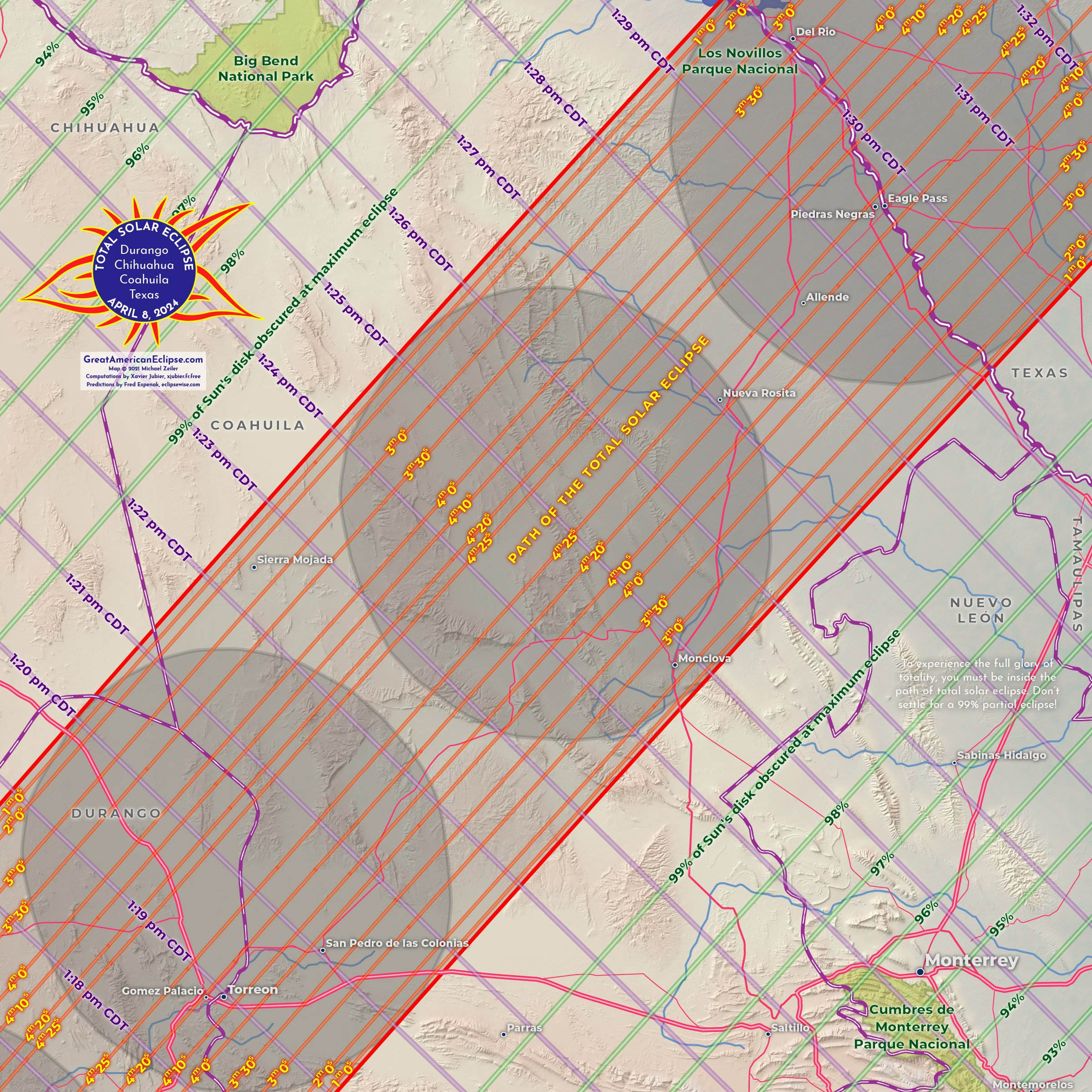 Durango, Chihuahua, Coahuila, Texas