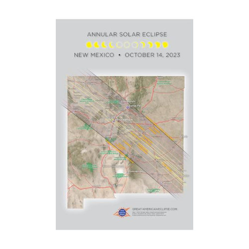 New Mexico 2023 Annular Eclipse State Map — Great American Eclipse