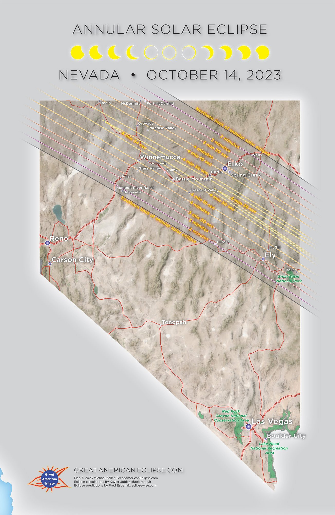 Annular solar eclipse 2023 Nevada — Great American Eclipse