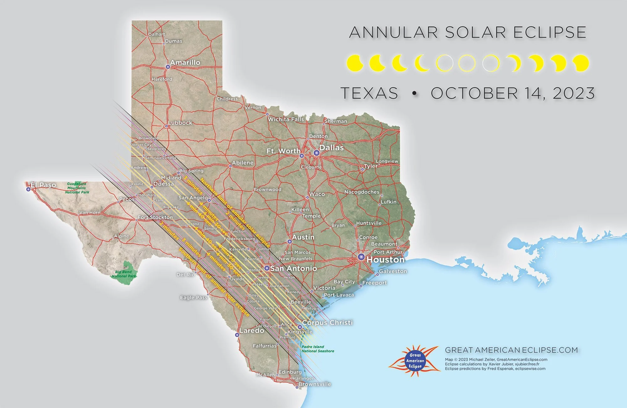 Annular solar eclipse 2023 Texas — Great American Eclipse