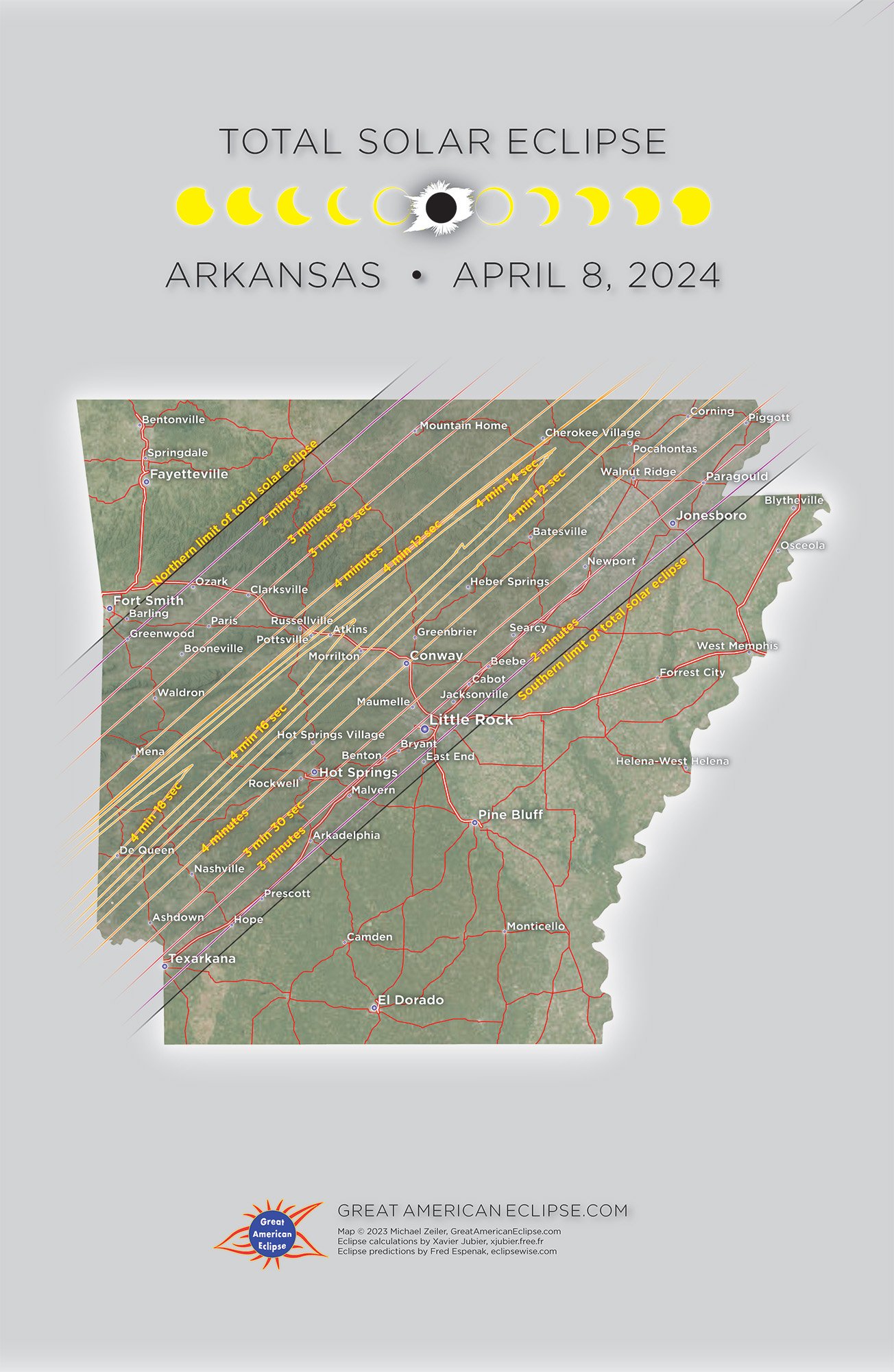 Total Eclipse 2025 Map Of Totality Arkansas State Lelah Natasha