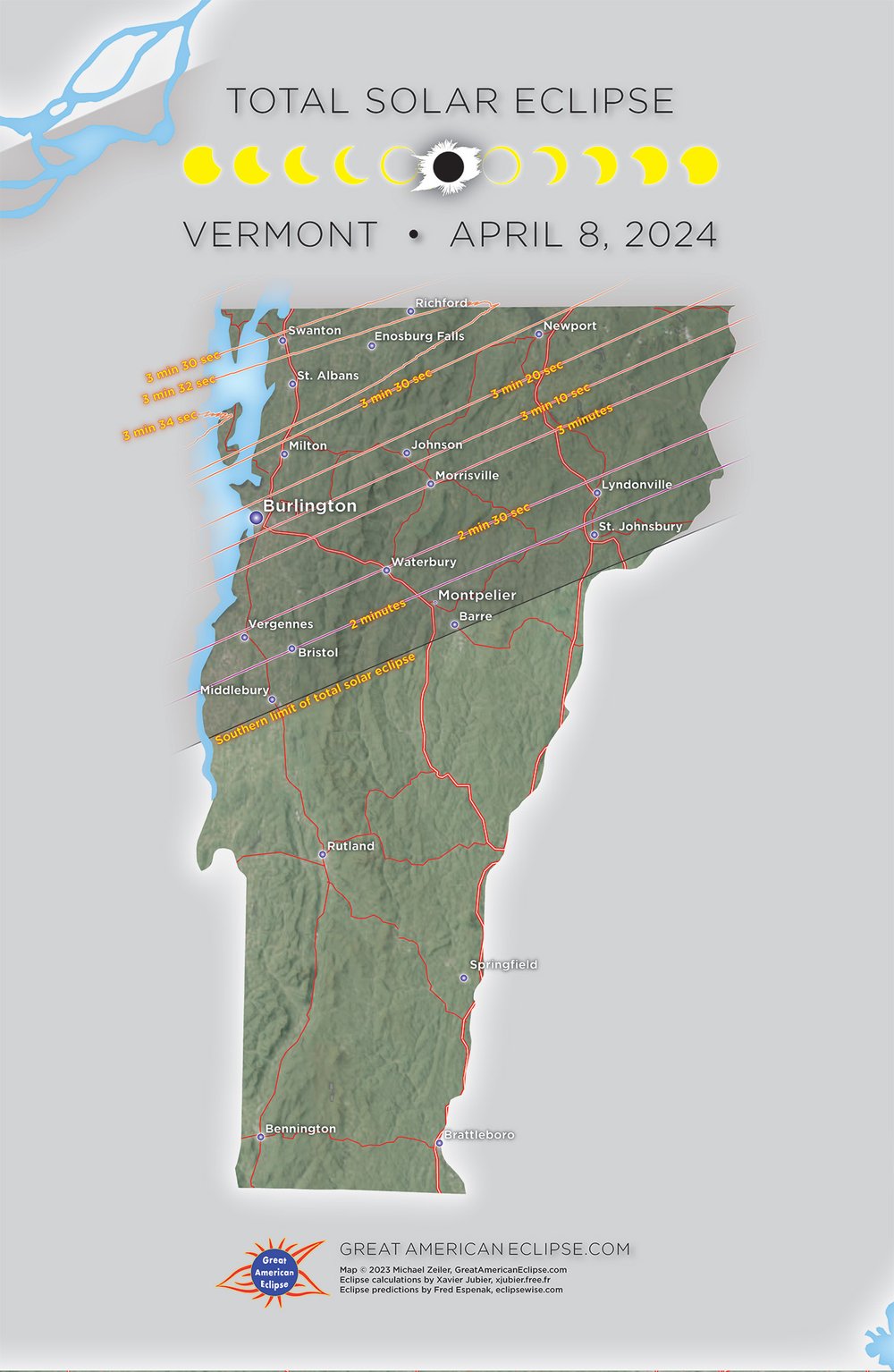 Total Solar Eclipse 2024 Vermont — Great American Eclipse