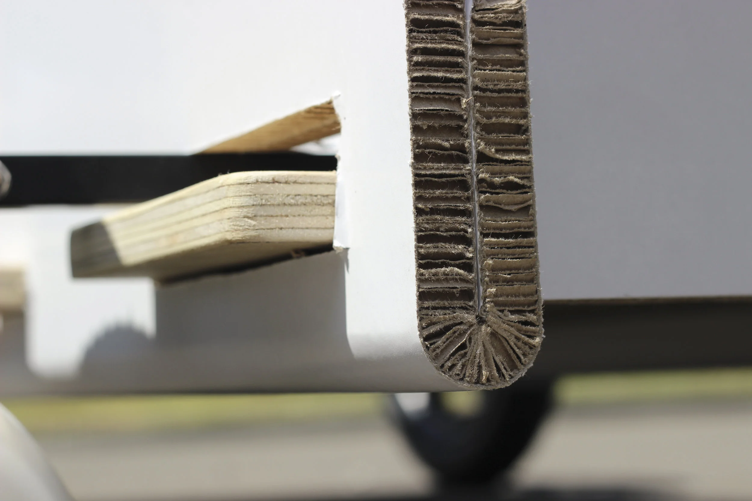 Zero Waste Cardboard detail on the Cardboard Sopbox Racer (c.2015)