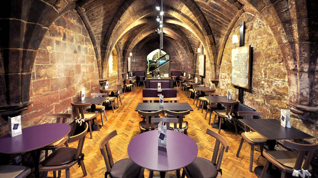 The Crypt Restaurant furniture by HF Contracts.
