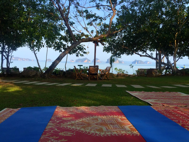 Morning yoga views in Thailand