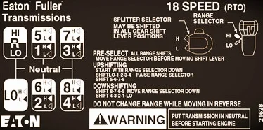 The 18-Speed ROAD RANGER Pattern