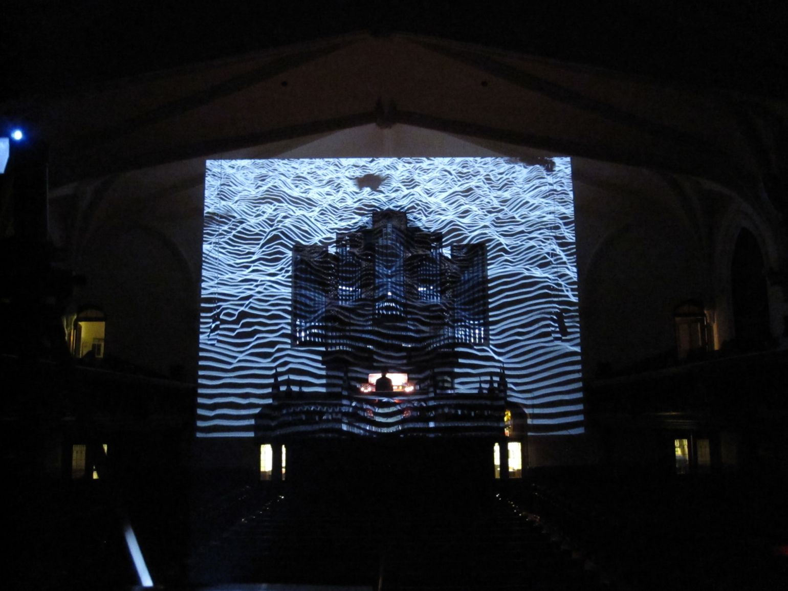 performing at Music at First, photo by Nathan Selikoff