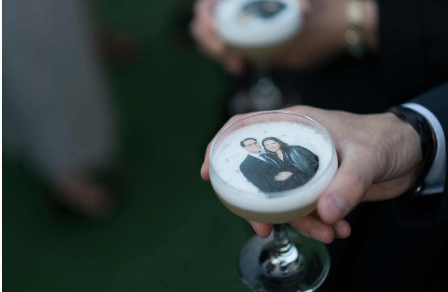 Photos printed on cocktails!