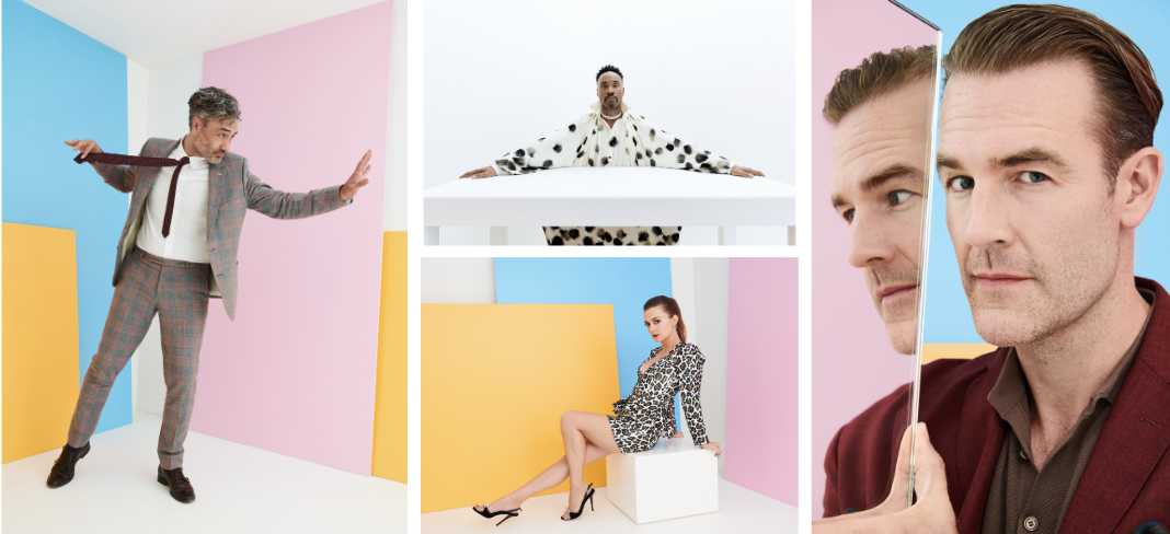 Vanity Fair x FX Networks EMMY’s Portrait Studio designed by GSP. Taika Waititi, Billy Porter, Billie Lourd, James Van Det Beek. (Photos by Peter Yang)