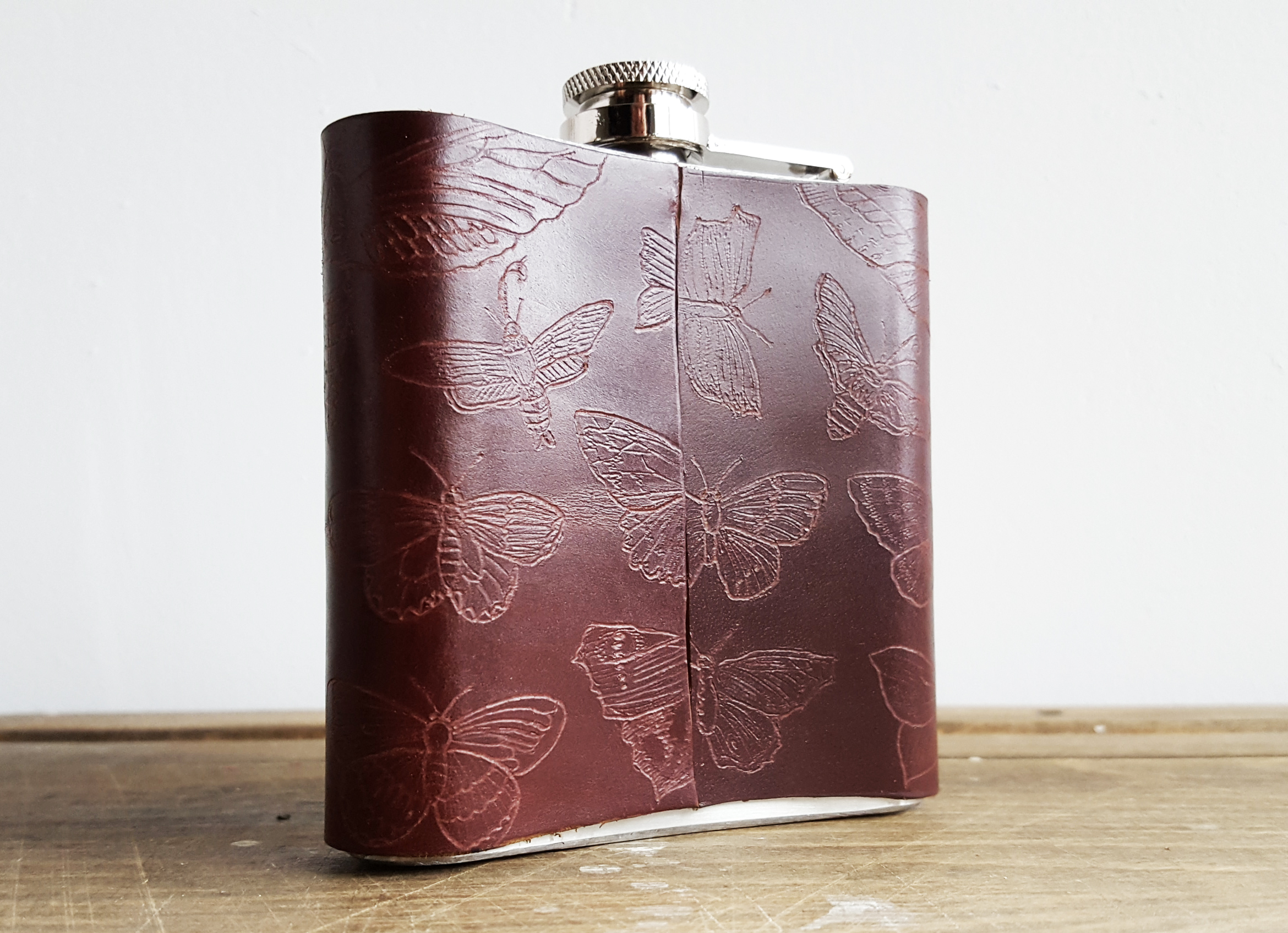 The Lepidopterist Leather Flask - £70 - HÔRD©