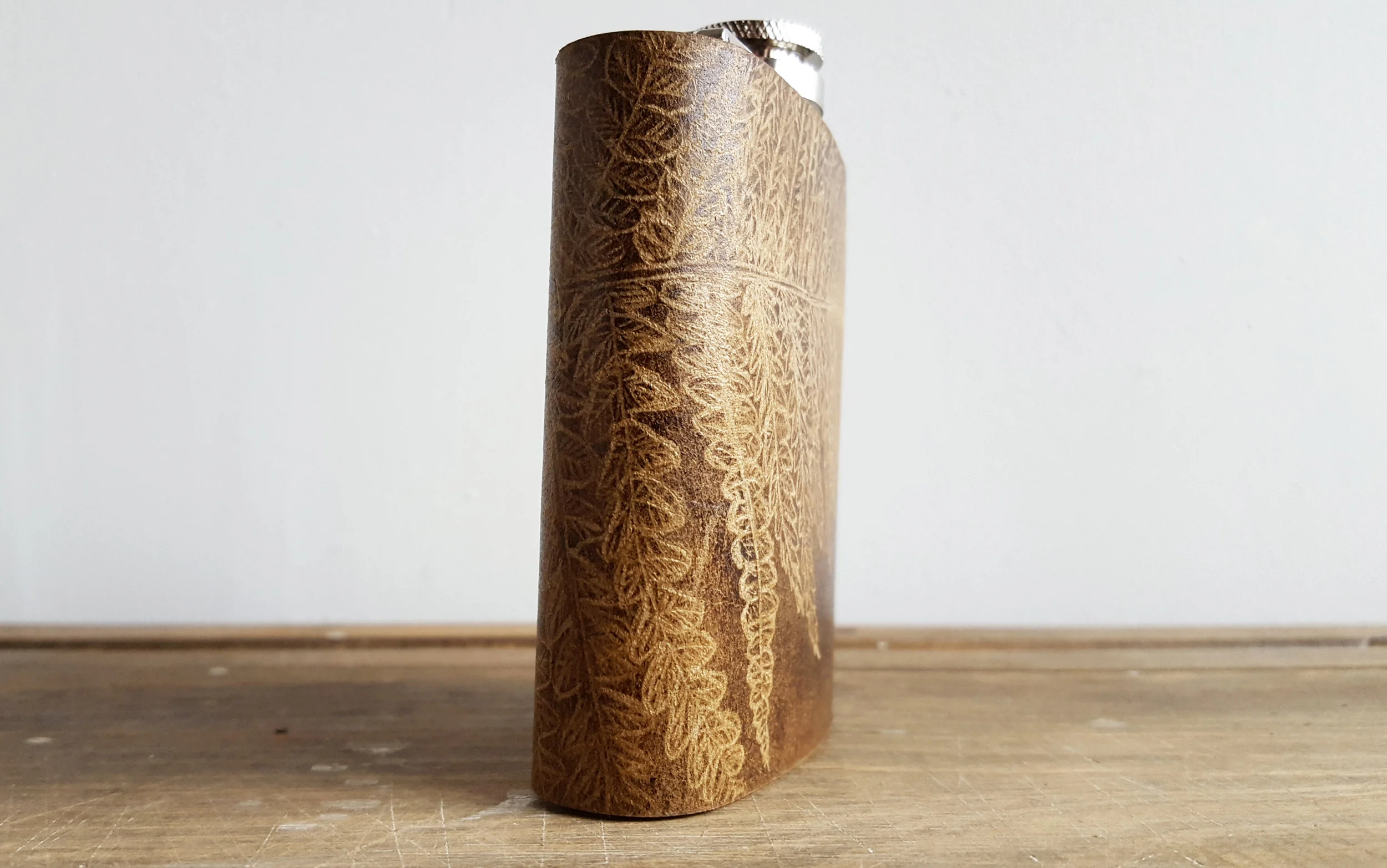 Leather Hip Flask, 'Fern Leaf' Design - From £50 - HÔRD©
