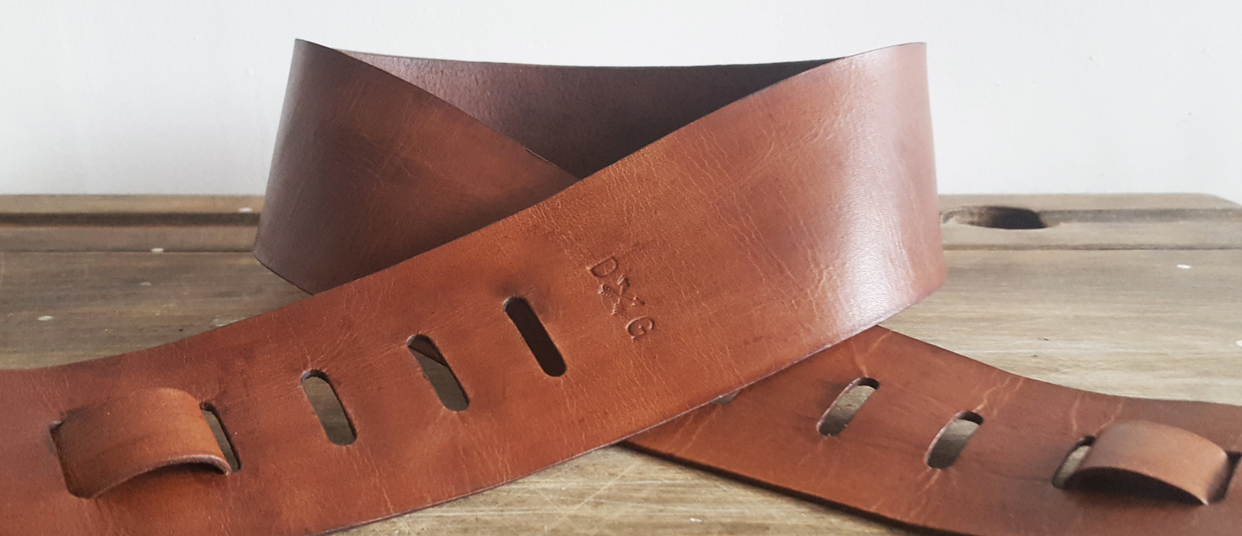 Personalised Leather Guitar Strap by HÔRD