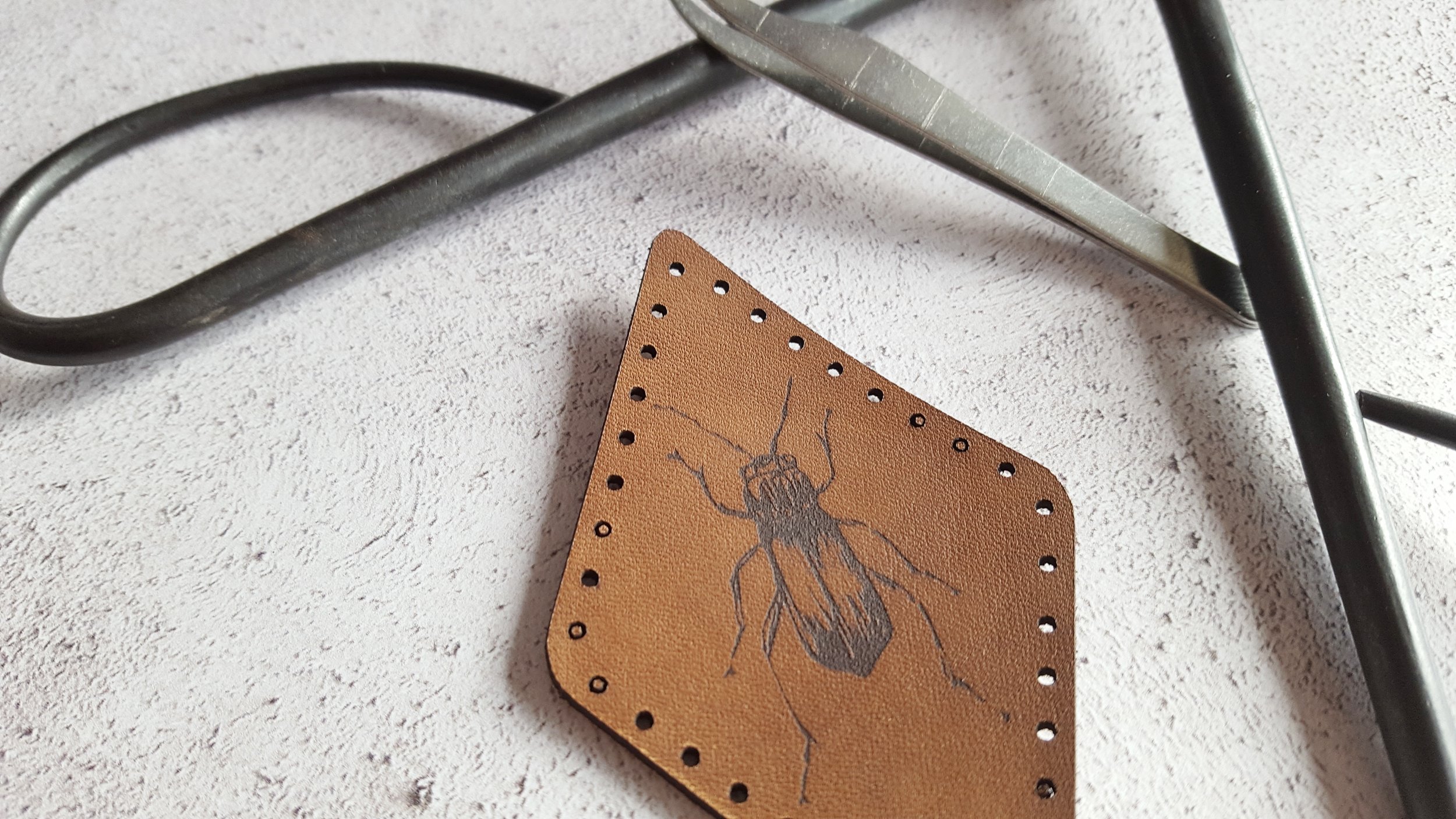 Beetle Hand Dyed Leather Patch, £7 by HÔRD