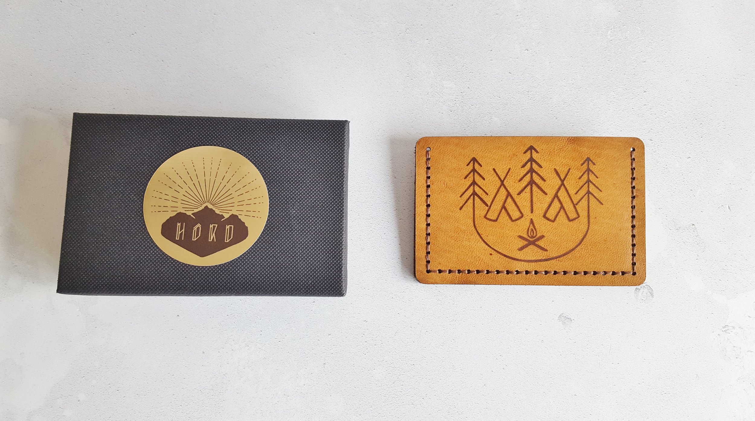 Leather Card Holder, Campfire Design - £27- HÔRD©