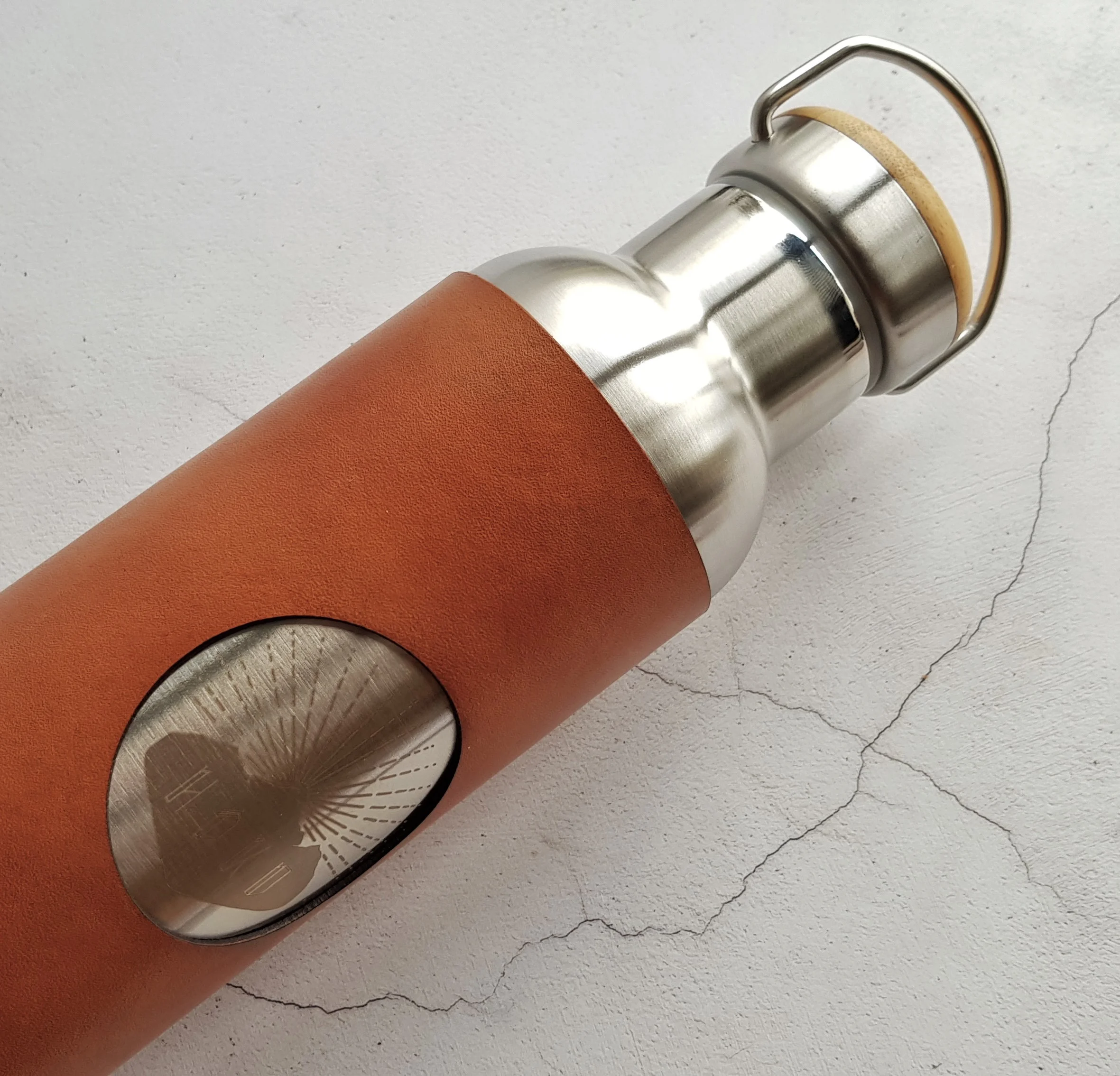 Leather Clad Water Bottle - £45 - HÔRD©