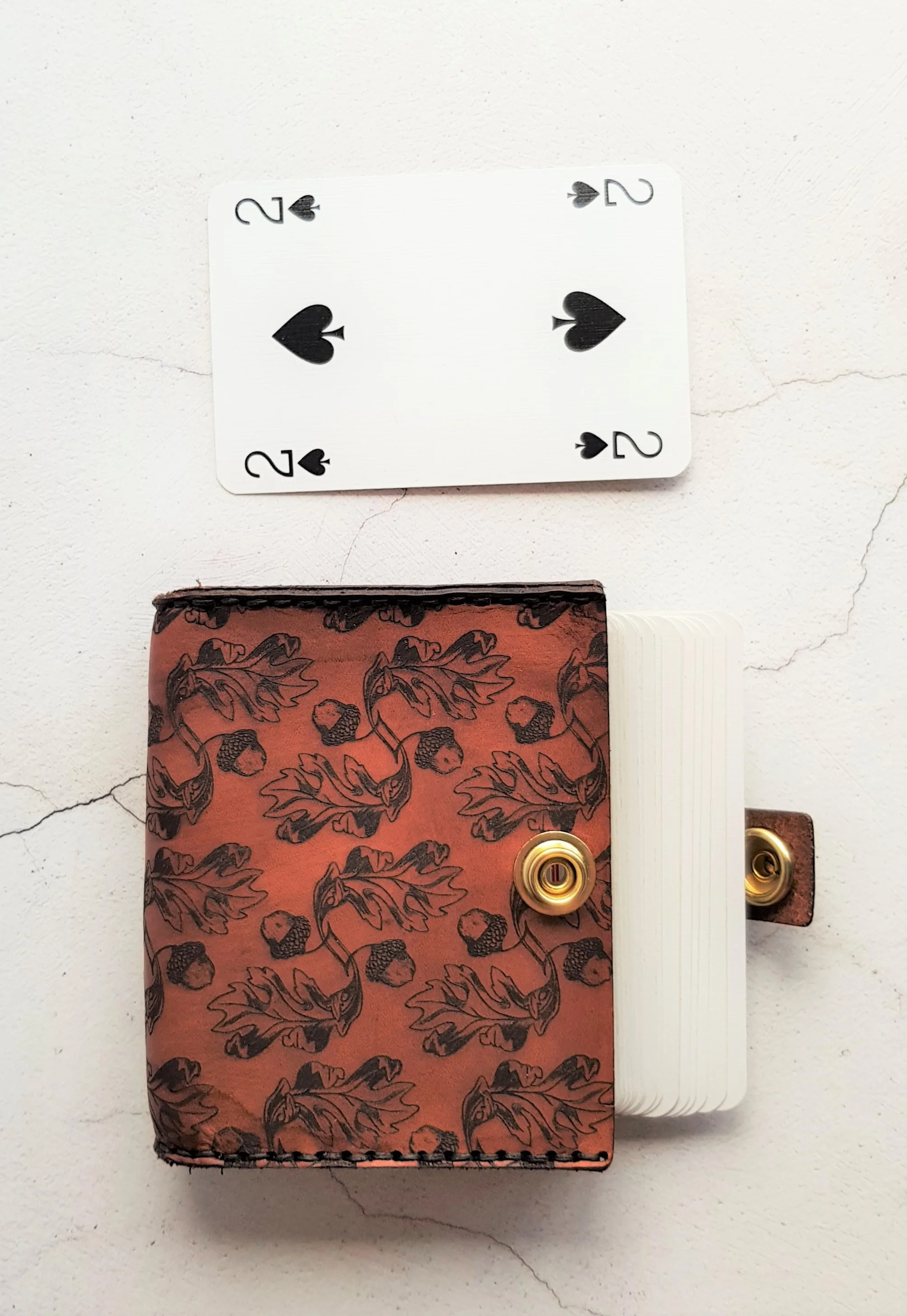 Leather 'Acorns' Playing Card Holder - £35 - HÔRD©