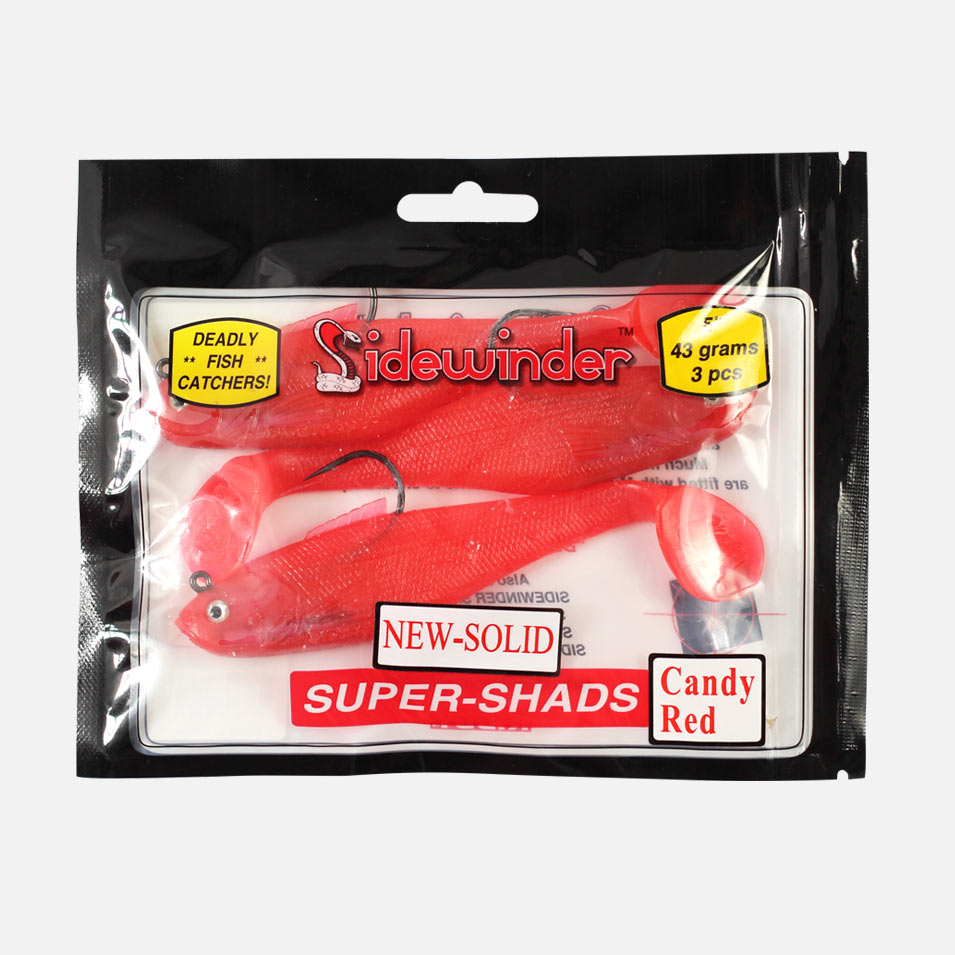 SIDEWINDER 5" SUPER SOLID SHADS FISHING LURES 43g 3pcs CHOOSE COLOUR 