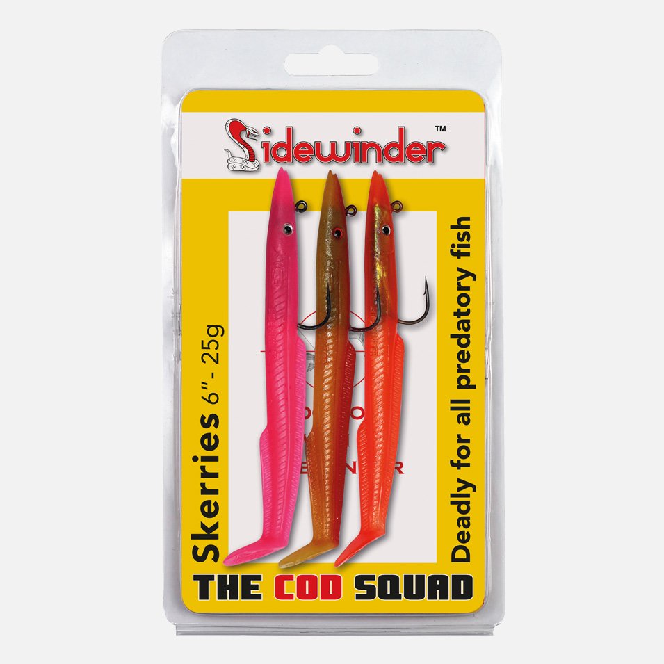 Sidewinder COD SQUAD Sandeel Pack 6" 3pk 25gm