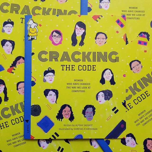 Just got my copies of Cracking the Code, my first book for @pratham.books , written by Alisha Sadikot . Always excited for opportunities to learn about + draw portraits of women being amazing.

Also finally a vague crossover between what @sumanarkris