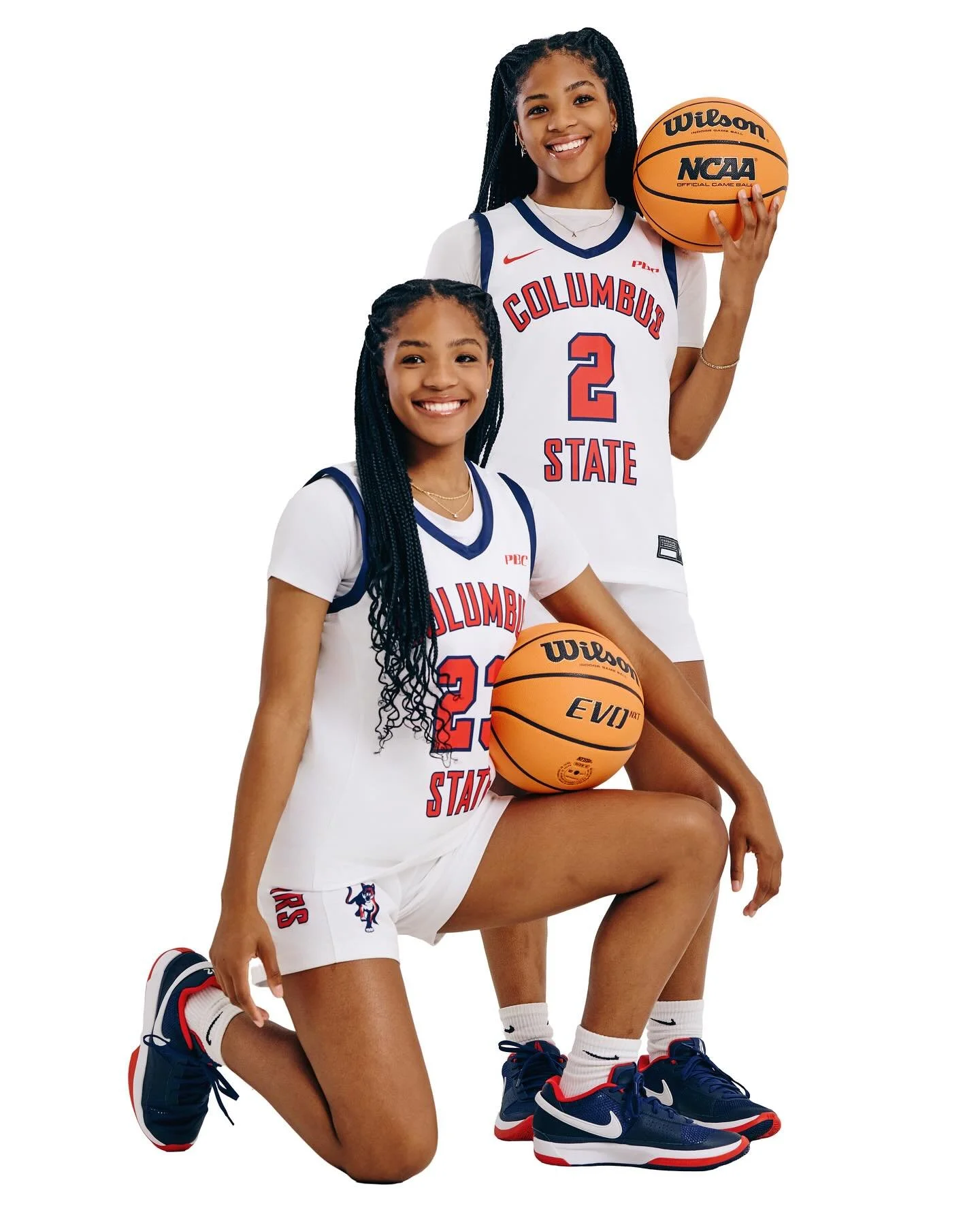 #TwinTuesday #Seeingdouble. 
🏀🏀
Twin guards for the @csuwbb 
#mediaday #gocougars  #cougar #basketball