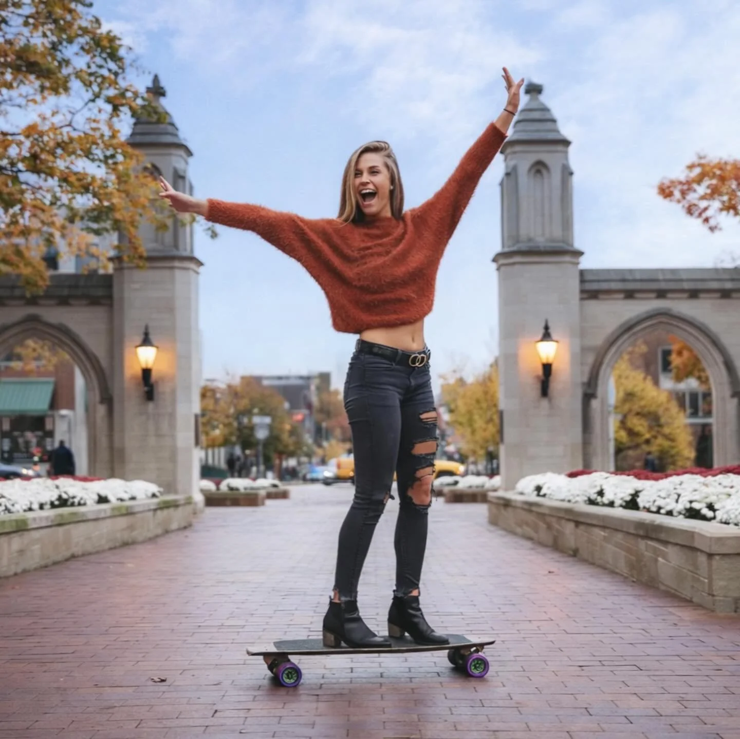Go Hoosiers. 🏈🏀🏆
A few years ago skating (and flying)  around @iubloomington with @bethmccreary_ 
#jpylesenior with @richardsonstudio #rssenior #hoosiersfootball #seniorpics
@jpylepilot