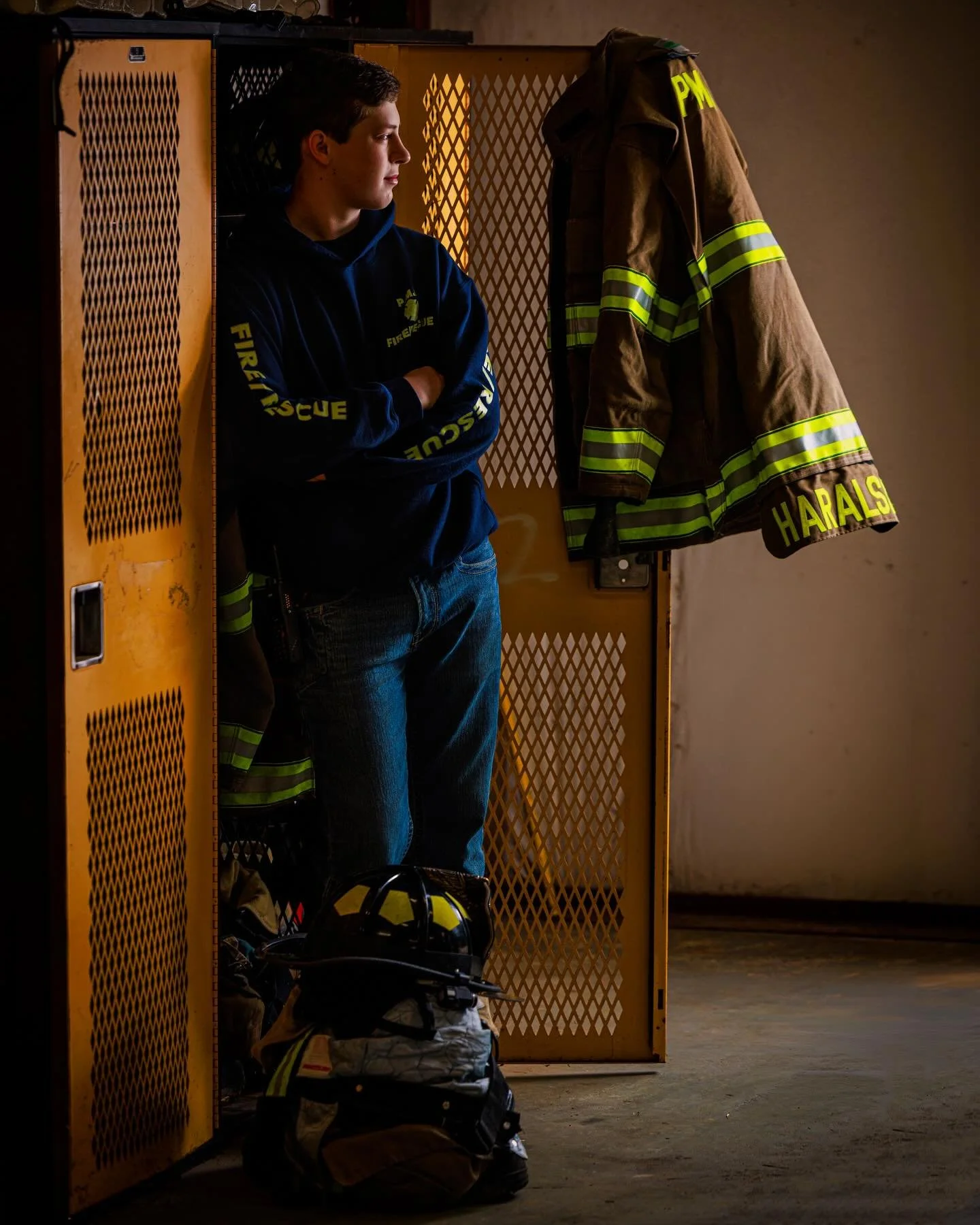Some seniors bring jerseys. 
Some bring instruments. 
Some bring their future. 🔥 

#seniorpictures
#jpylesenior
#firefighter