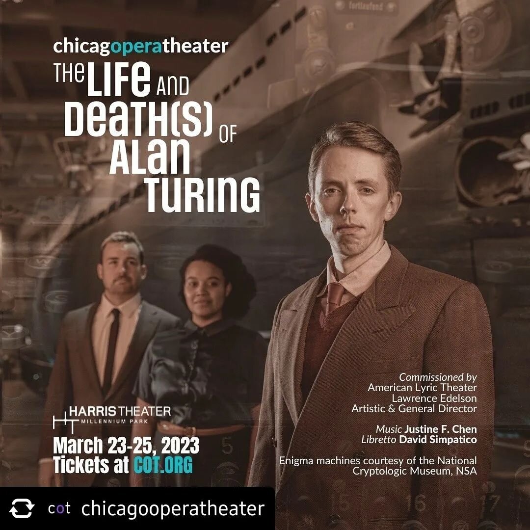 Next week, after years of development, we'll finally share this brilliant piece with the world @chicagooperatheater

Composer Justine Chen
Librettist @davidsimpatico
Conductor @lidiyaconductor
Director Peter Rothstein

#alanturing #chicago #opera #wo