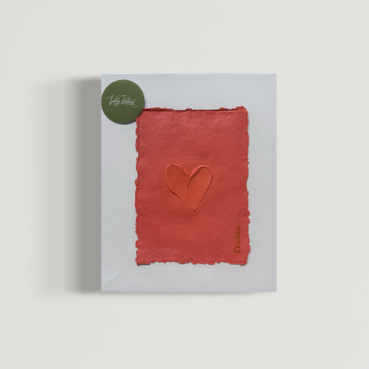 Coral - Original Painting on Paper with white mat in sleeve