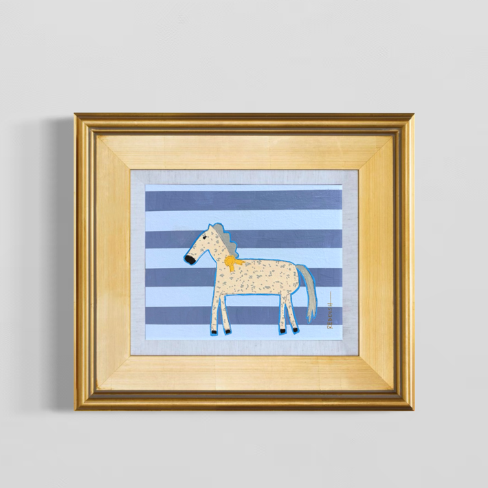 “Georgie" 8x10 original on canvas board with frame