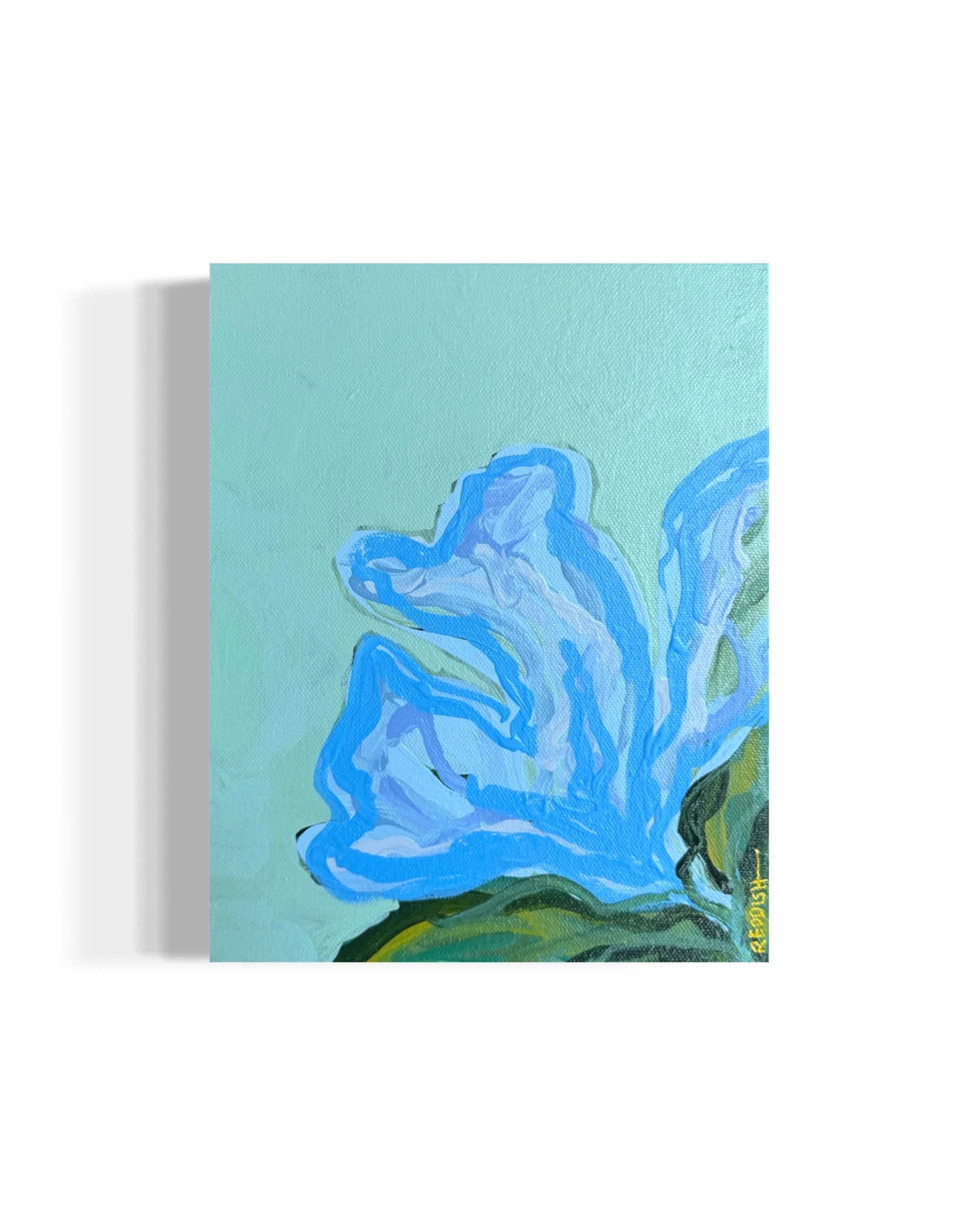 "Wild Blue I" 10x8x1.5inches - Original Painting on Canvas