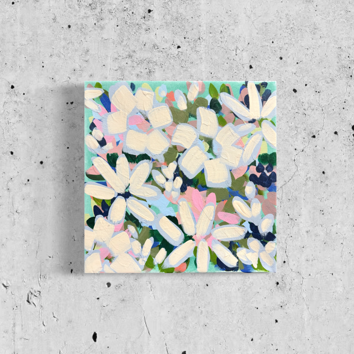 "Where it Softened" - 10x10x1.5in Original Painting on Canvas