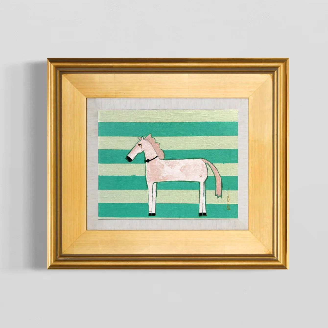 “Walter” 8x10 original on canvas board with frame