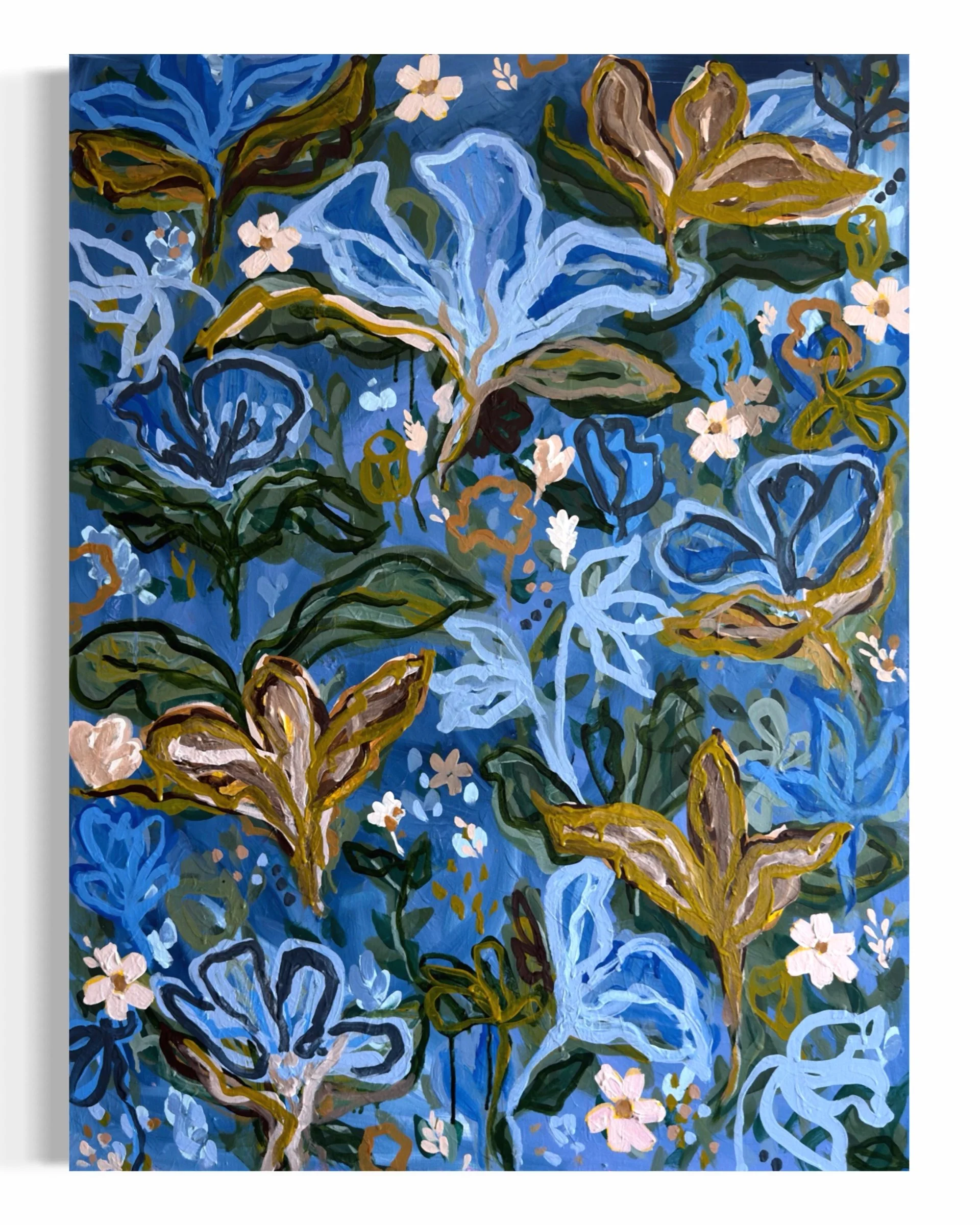 "Wild Blue Yonder" 40x30x1.5 inches - Original Painting on Canvas