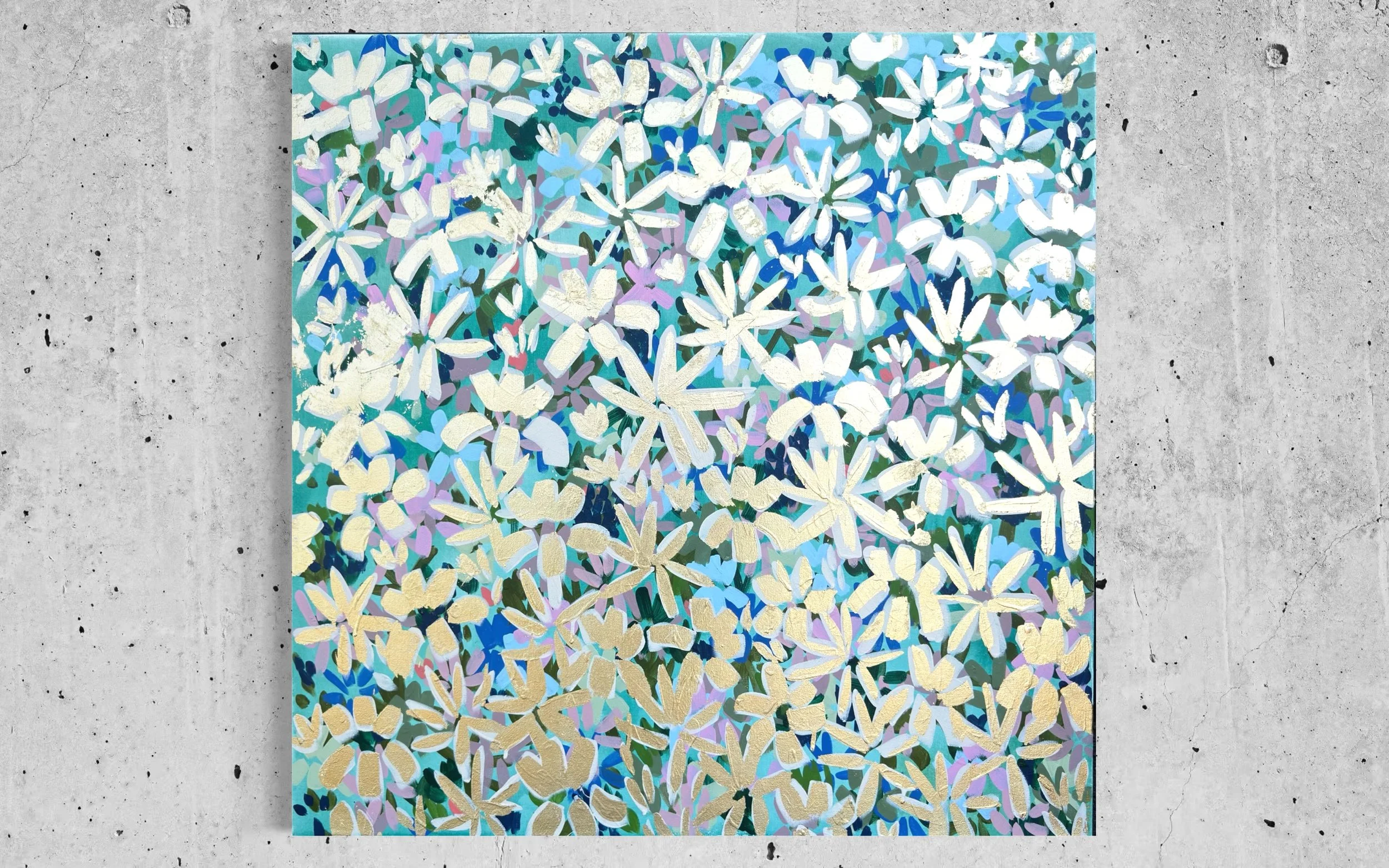 "Everything That Found Us" 36x36x1.5 in Original Painting on Canvas
