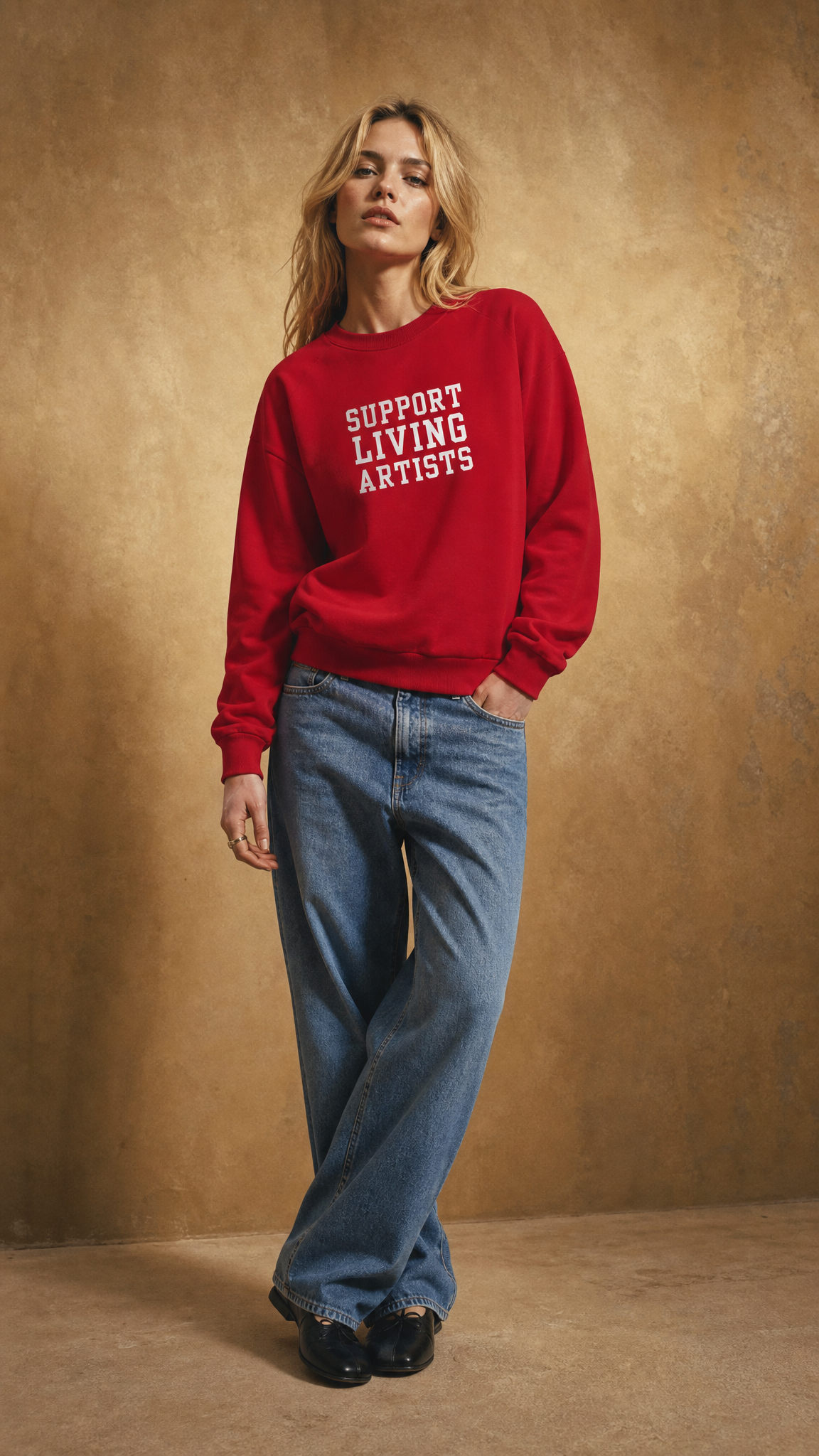 "Support Living Artists" Premium Unisex Crewneck Sweatshirt