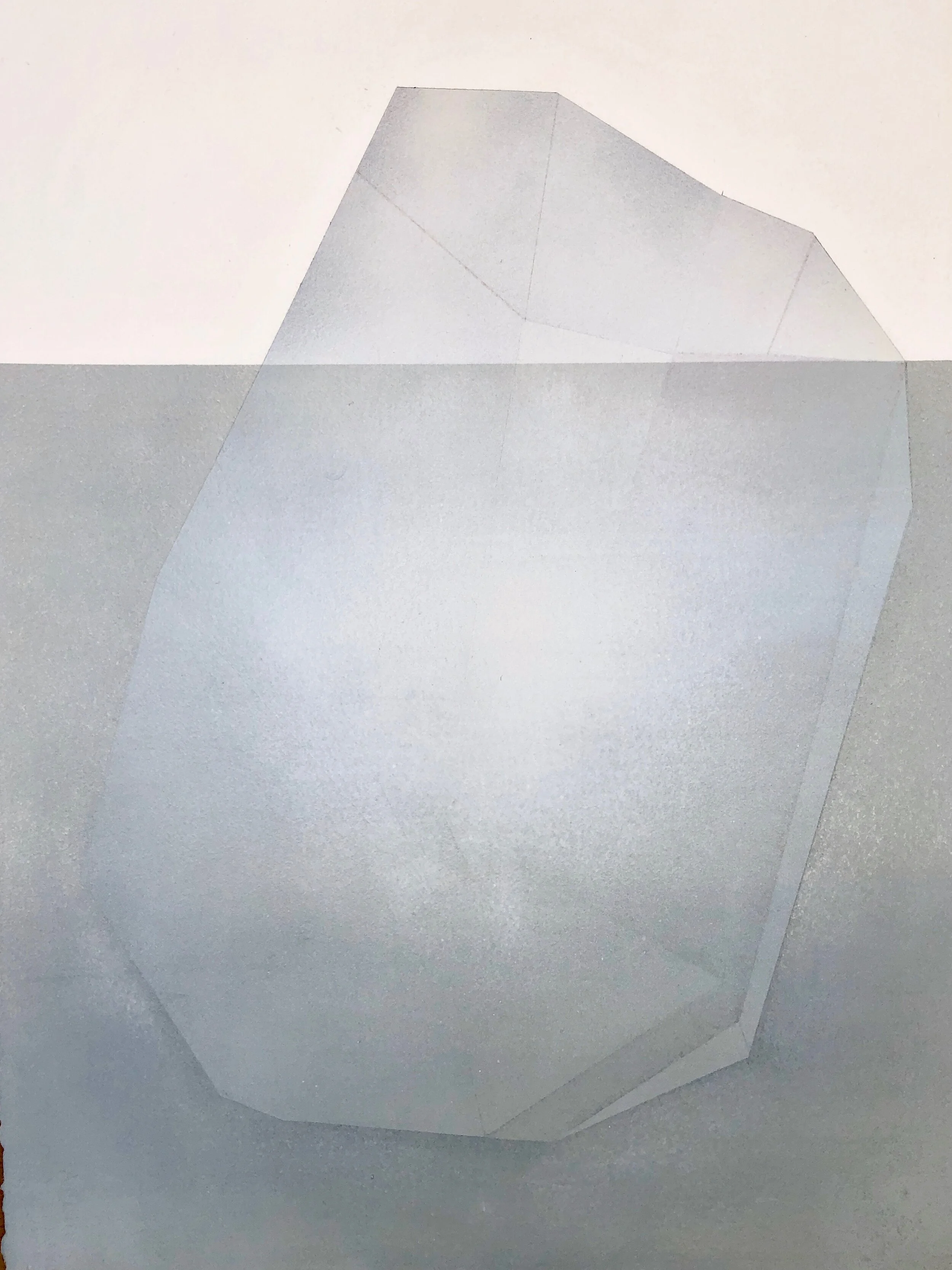 Iceberg, 2019, Watercolor on paper, 22 x 34