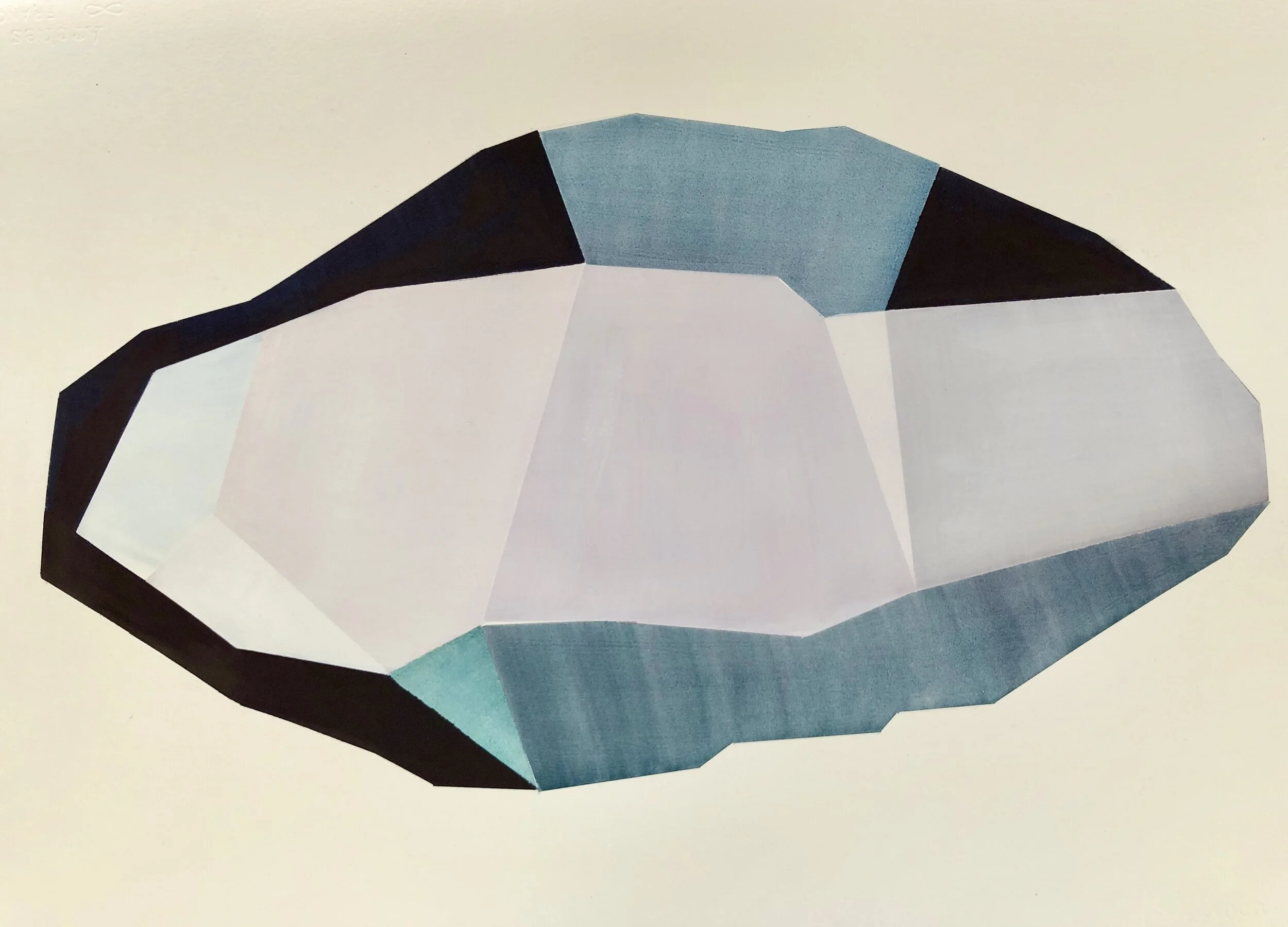 Crystal, watercolor on paper, 27" x 34"