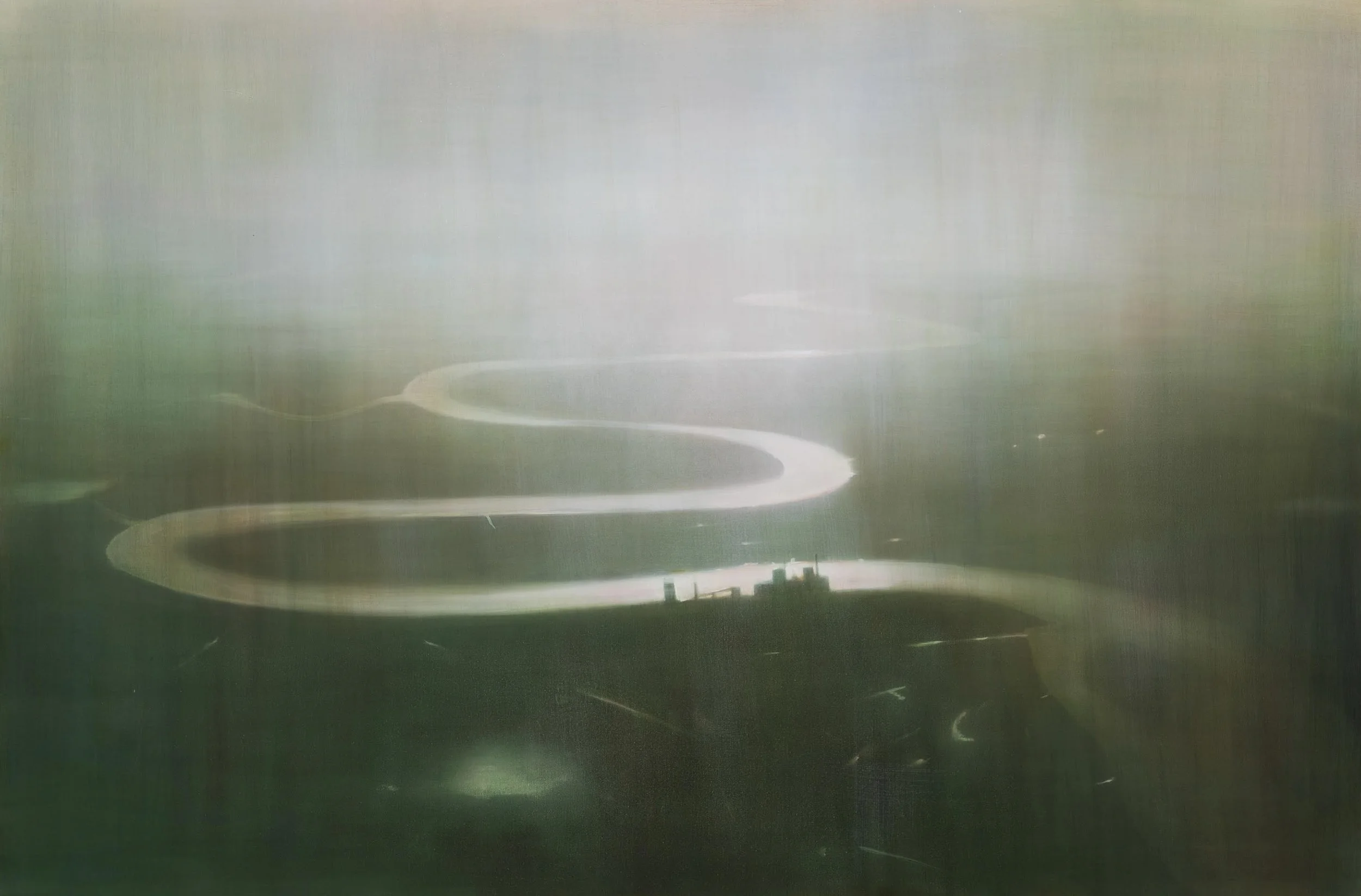 Breathtaking Views, mixed media on canvas, 48" x 72"