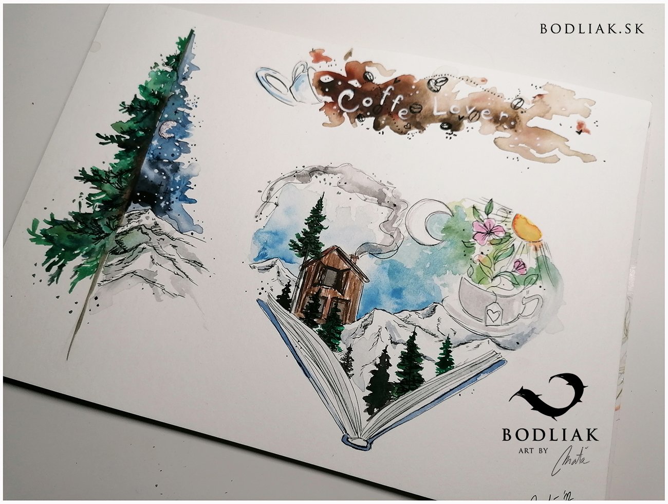  bodliak-bodliaktattoo-volny-motiv-tetovanie-tattoo-colourtattoo-book-nature-design-mata-booklover-heart-coffe-coffetattoo-tree-mountain-night 