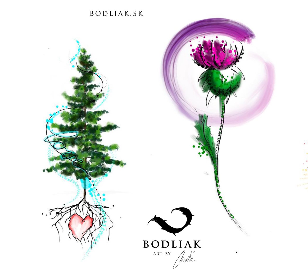  bodliak-bodliaktattoo-volny-motiv-tetovanie-tattoo-colourtattoo-design-mata-priroda-nature-thistle-tree-heart-strom 